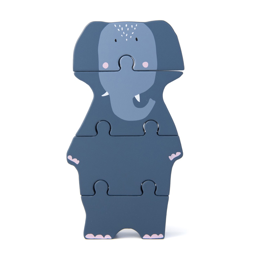 Puzzle formes animaux en bois - Mrs. Elephant